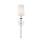 Z-Lite Emily 1 Light Wall Sconce, Polished Nickel & White 807-1S-PN - alternate 7
